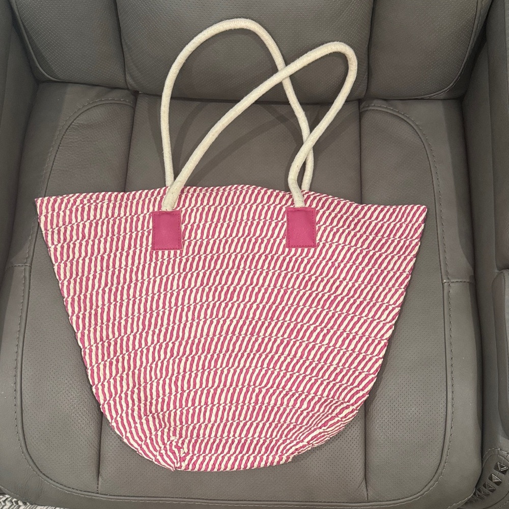 Striped Pink Tote Bag